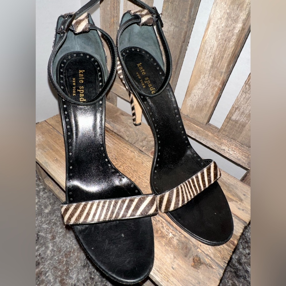 Kate Spade zebra print heels - Picture 2 of 6